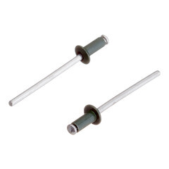 Заклепка вытяжная 3,2x6 мм алюминий/сталь зеленая RAL 6005 (100 шт.) - фото 4