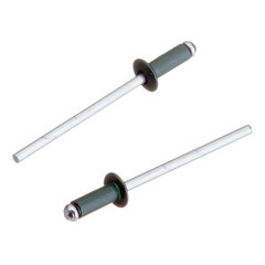 Заклепка вытяжная 3,2x8 мм алюминий/сталь зеленая RAL 6005 (100 шт.) - фото 3