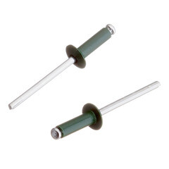 Заклепка вытяжная 4,0x12 мм алюминий/сталь зеленая RAL 6005 (100 шт.) - фото 4