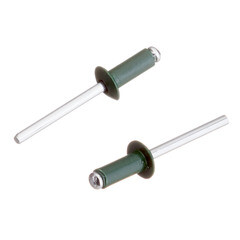 Заклепка вытяжная 4,8x12 мм алюминий/сталь зеленая RAL 6005 (100 шт.) - фото 4