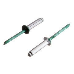 Заклепка вытяжная 4,8x18 мм алюминий/сталь зеленая RAL 6005 (100 шт.) - фото 4