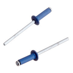 Заклепка вытяжная 4,0x12 мм алюминий/сталь синяя RAL 5005 (100 шт.) - фото 2