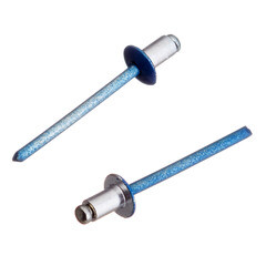 Заклепка вытяжная 4,0x6 мм алюминий/сталь синяя RAL 5005 (100 шт.) - фото 4