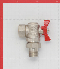 Кран шаровой латунный Valtec Base 3/4 ВР(г) х 3/4 НР(ш) бабочка с полусгоном угловой (VT.228.N.05) - фото 4