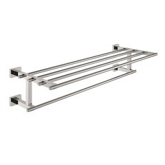 Полка для полотенец Grohe Essentials Cube 600х210 мм с дополнительной штангой на шуруп сталь хром (40512001)