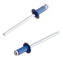 Заклепка вытяжная 4,0x8 мм алюминий/сталь синяя RAL 5005 (100 шт.) - фото 4