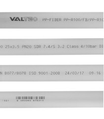 Труба полипропиленовая Valtec армированная стекловолокном 25х2000 мм PN20 (VTp.700.FB20.25.02) - фото 2