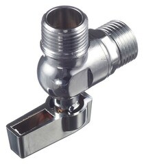 Кран шаровой латунный Valtec 1/2 НР(ш) х 1/2 НР(ш) к бытовой технике мини угловой (VT.392.N.04) - фото 2