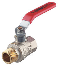 Кран шаровой латунный Valtec Base 1/2 ВР(г) х 1/2 НР(ш) ручка прямой (VT.215.N.04)