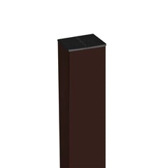 Столб для забора 62х55х1,4 мм 2,5 м коричневый RAL 8017