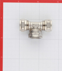 Тройник VALTEC (VTm.332.N.200520) 20 обж(ц) х 3/4 ВР(г) х 20 обж(ц) - фото 2