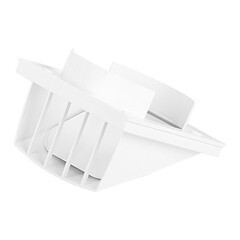 Выход вентиляционный настенный Era с обратным клапаном и с фланцем пластиковый 150х150 мм d125 мм - фото 3