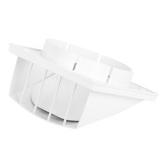 Выход вентиляционный настенный Era с обратным клапаном и с фланцем пластиковый 190х190 мм d150/160 мм - фото 4