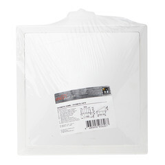 Выход вентиляционный настенный Era с обратным клапаном и с фланцем пластиковый 190х190 мм d150/160 мм - фото 2