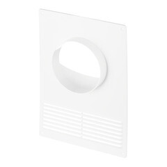 Изображение товара Площадка торцевая Era с решеткой с фланцем d100 мм пластиковая 180х250 мм белая