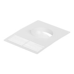 Площадка торцевая Era с решеткой с фланцем d100 мм пластиковая 180х250 мм белая - фото 4