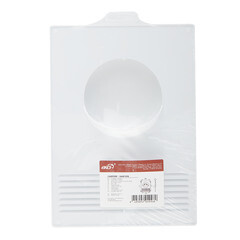 Площадка торцевая Era с решеткой с фланцем d100 мм пластиковая 180х250 мм белая - фото 3