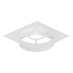 Накладка для круглых воздуховодов торцевая Era с фланцем d125 мм пластиковая 160х160 мм - фото 4