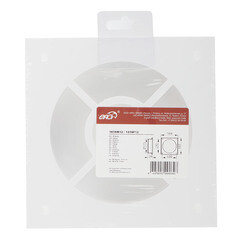 Накладка для круглых воздуховодов торцевая Era с фланцем d125 мм пластиковая 160х160 мм - фото 2