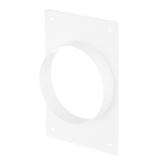 Накладка для круглых воздуховодов торцевая Era с фланцем d125 мм пластиковая 139х209 мм - фото 1