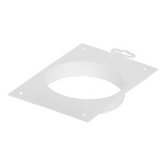 Накладка для круглых воздуховодов торцевая Era с фланцем d125 мм пластиковая 139х209 мм - фото 3