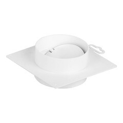 Соединитель для круглых воздуховодов ERA с накладной пластиной с обратным клапаном пластиковый d100 мм - фото 4