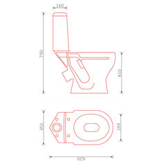 Унитаз-компакт Gesso Home de luxe W102 с косым выпуском с сиденьем пластик белый (9 012 357) - фото 10