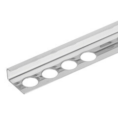 Профиль для плитки до 10 мм окантовочный Г-образный полированный нержавеющая сталь 2700х25х11,6 мм - фото 2