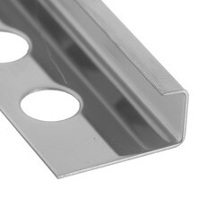 Профиль для плитки до 10 мм окантовочный Г-образный нержавеющая сталь 2700х25х11,6 мм - фото 2