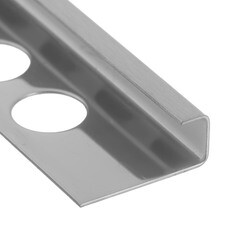 Профиль для плитки до 8 мм матовый Г-образный нержавеющая сталь 2700х25х9,6 мм - фото 3