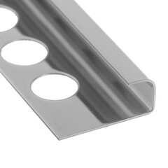 Профиль для плитки до 10 мм полированный наружный нержавеющая сталь 2700х28х11,6 мм - фото 2