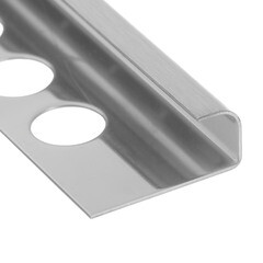 Профиль для плитки до 10 мм матовый наружный нержавеющая сталь 2700х28х11,6 мм - фото 2