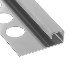 Профиль для плитки до 10 мм окантовочный нержавеющая сталь матовый 2700х30х10,8 мм - фото 3