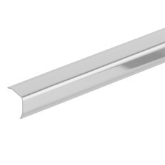 Изображение товара Уголок для плитки полированный скошенный край нержавеющая сталь 2700х15х15 мм