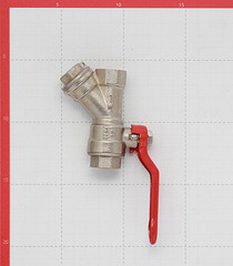 Кран шаровой латунный Valtec 1/2 ВР(г) х 1/2 ВР(г) ручка с фильтром прямой (VT.292.N.04) - фото 3