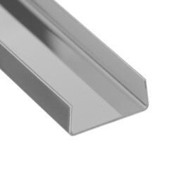 Профиль для плитки до 10 мм П-образный полированный нержавеющая сталь 2700х25х10 мм - фото 3
