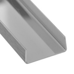 Профиль для плитки до 10 мм матовый П-образный нержавеющая сталь 2700х25х10 мм - фото 2