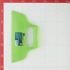 Шпатель для клея зубчатый Сибртех 230 мм R пластиковый с пластиковой ручкой (86013) - фото 2