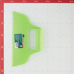 Шпатель для клея зубчатый Сибртех 230 мм С1 пластиковый с пластиковой ручкой (86014) - фото 2