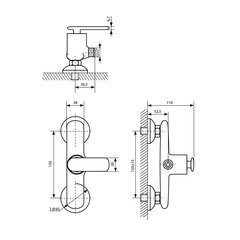 Смеситель для душа без излива Lavelly Vertex хром/белый с лейкой однорычажный (673096) - фото 3