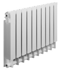Радиатор биметаллический Global Style Plus 500 мм 10 секций 1" боковое подключение белый - фото 2