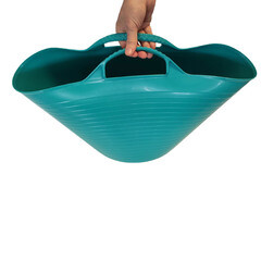 Ведро садовое РВ Пласт 28 л пластиковое гибкое бирюзовое - фото 4