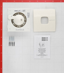 Вентилятор осевой Cata Silentis 10 140х140 мм d100 мм слоновая кость - фото 4