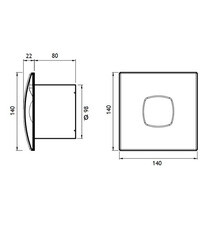 Вентилятор осевой Cata Silentis 10Т с таймером 140х140 мм d100 мм слоновая кость - фото 5