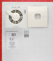 Вентилятор осевой Cata Silentis 12 170х170 мм d120 мм слоновая кость - фото 5