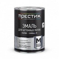 Эмаль акриловая для бетонных полов укрепляющая Престиж серая полуматовая 4 кг