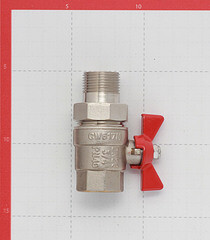 Кран шаровой латунный Valtec Base 3/4 ВР(г) х 3/4 НР(ш) бабочка с полусгоном прямой (VT.227.N.05) - фото 4