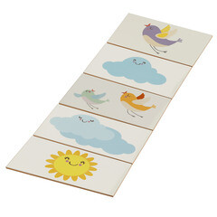 Плитка декор Нефрит Kids Sky белая 400x1000x8 мм (5 шт. в комплекте) - фото 7