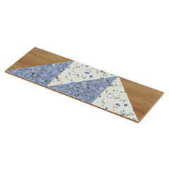 Плитка декор Нефрит Террацио синяя 600x200x9 мм - фото 6