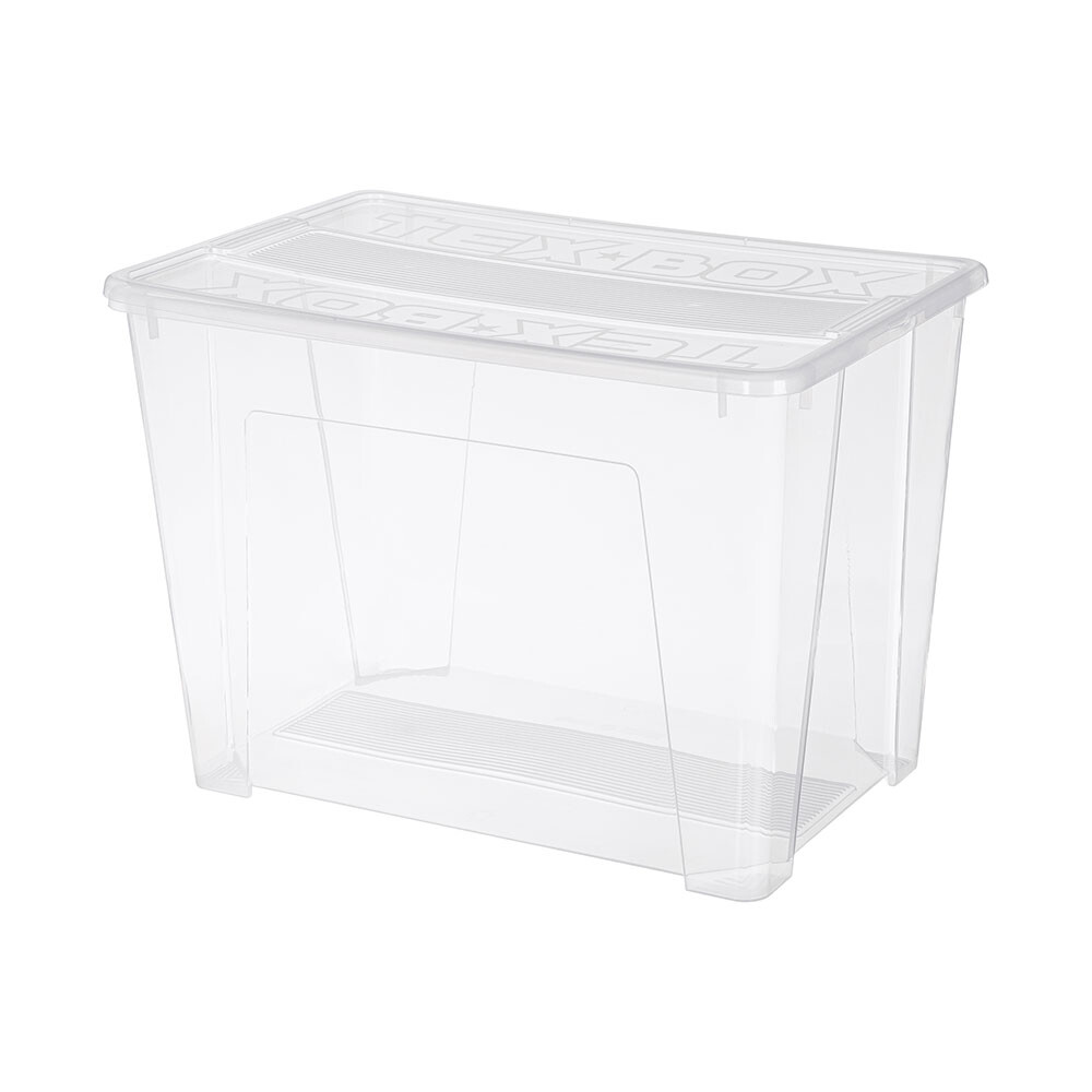 Изображение товара Контейнер для хранения Tex-Box 70 л с крышкой прозрачный Италия